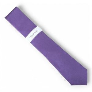 Calvin Klein Men's Sienna Solid Tie Necktie Classic 3" Purple Silk Blend $69